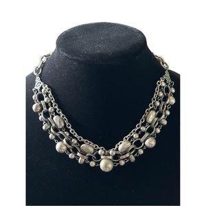 Vintage Four Strand‎ Metal Necklace